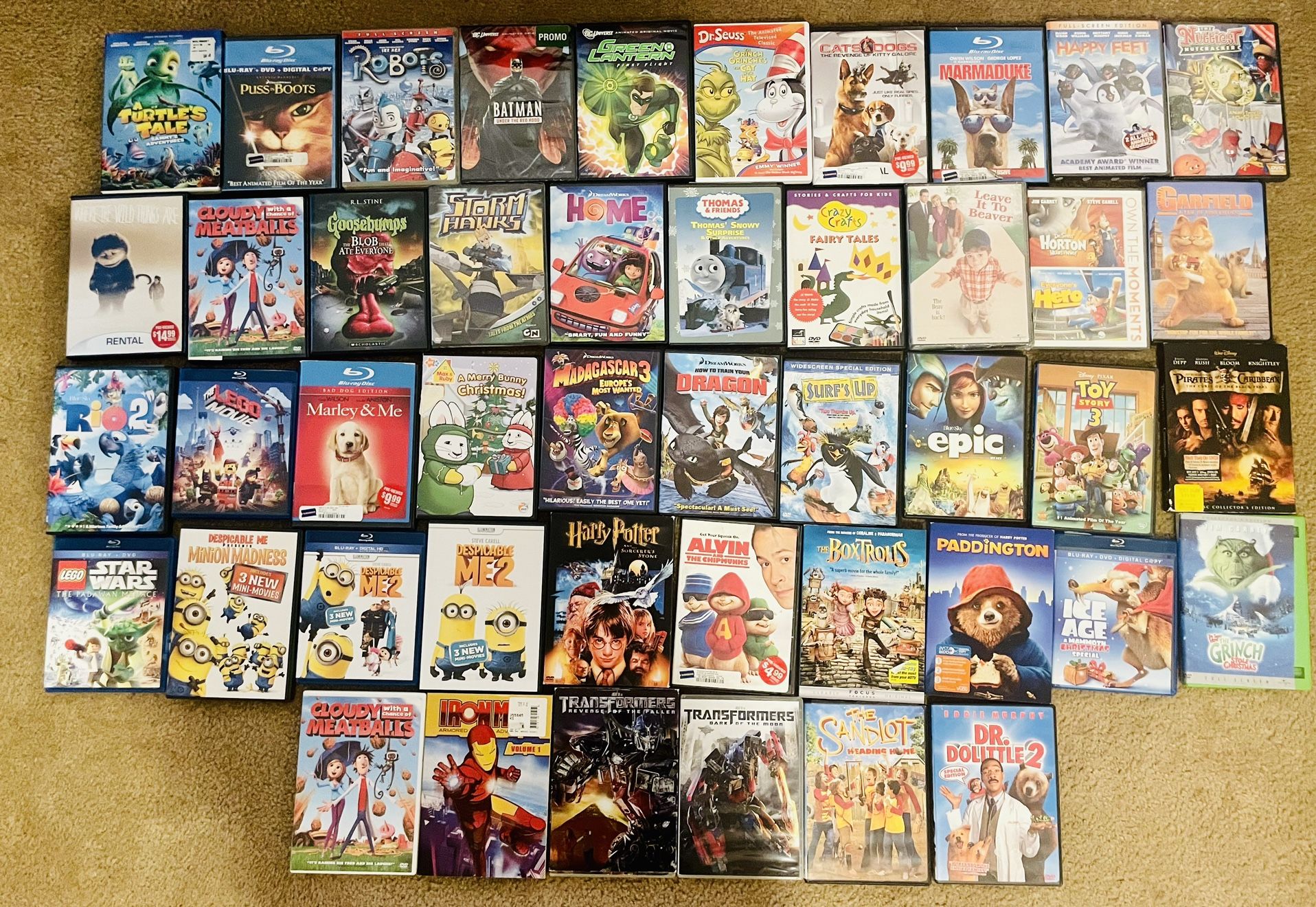 Kids DVD/Blu rays (All)
