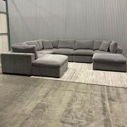 DEEP SEAT BRAND NEW GREY LARGE SECTIONAL SAME DAY DELIVERY 