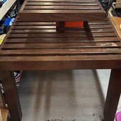 Pine Wood Slat Table Display 