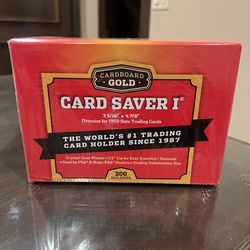Sealed box of 200 CardBoard Gold Card Saver 1