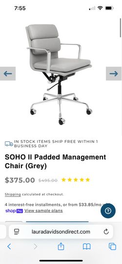 New in box office chair SOHO II Padded Management Chair