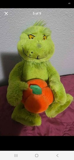 The Grinch Plush Stuffed Animal with Pumpkin