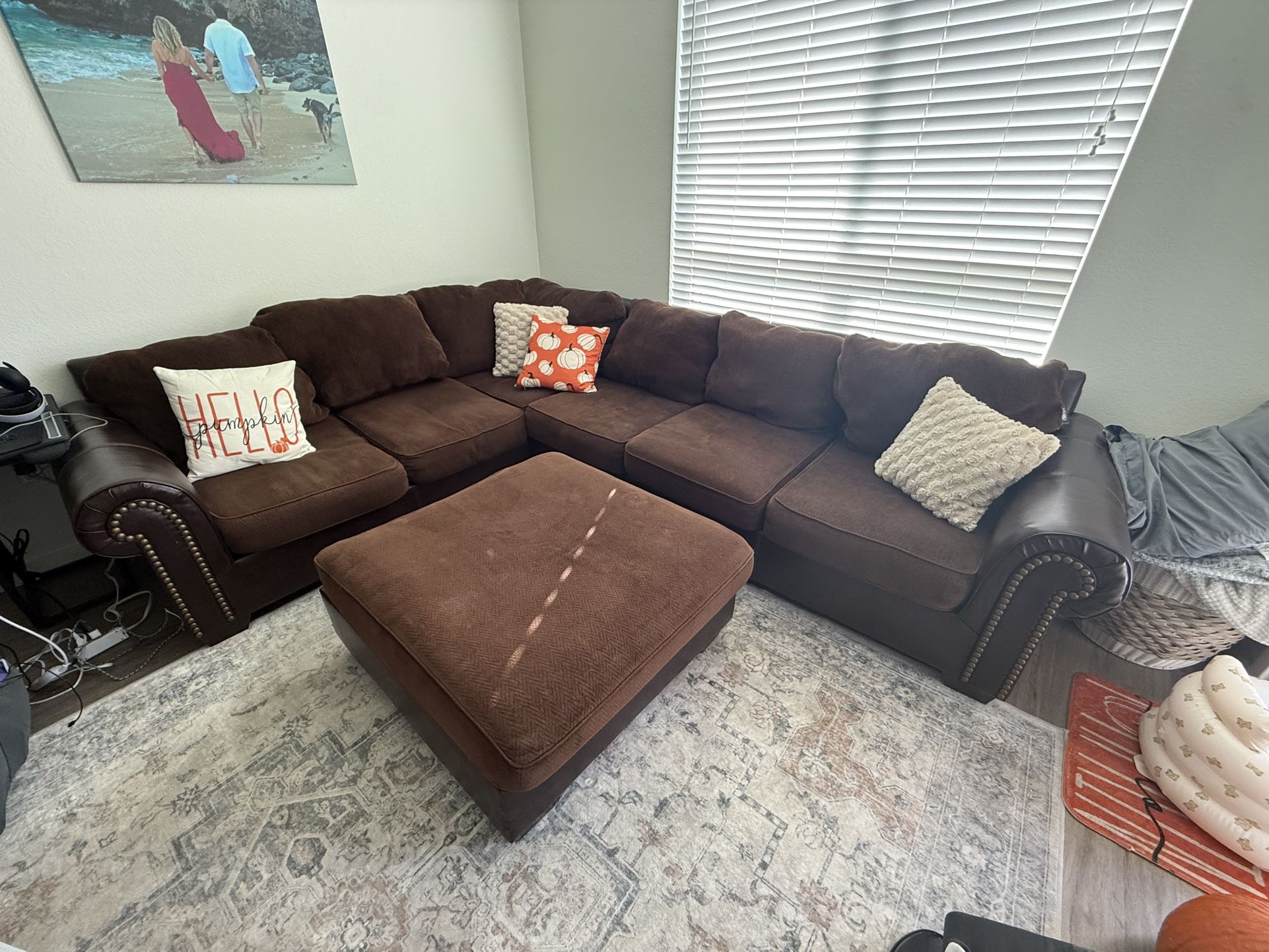Large Couch + Ottoman