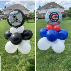 Cubs and Sox Balloon Arrangements