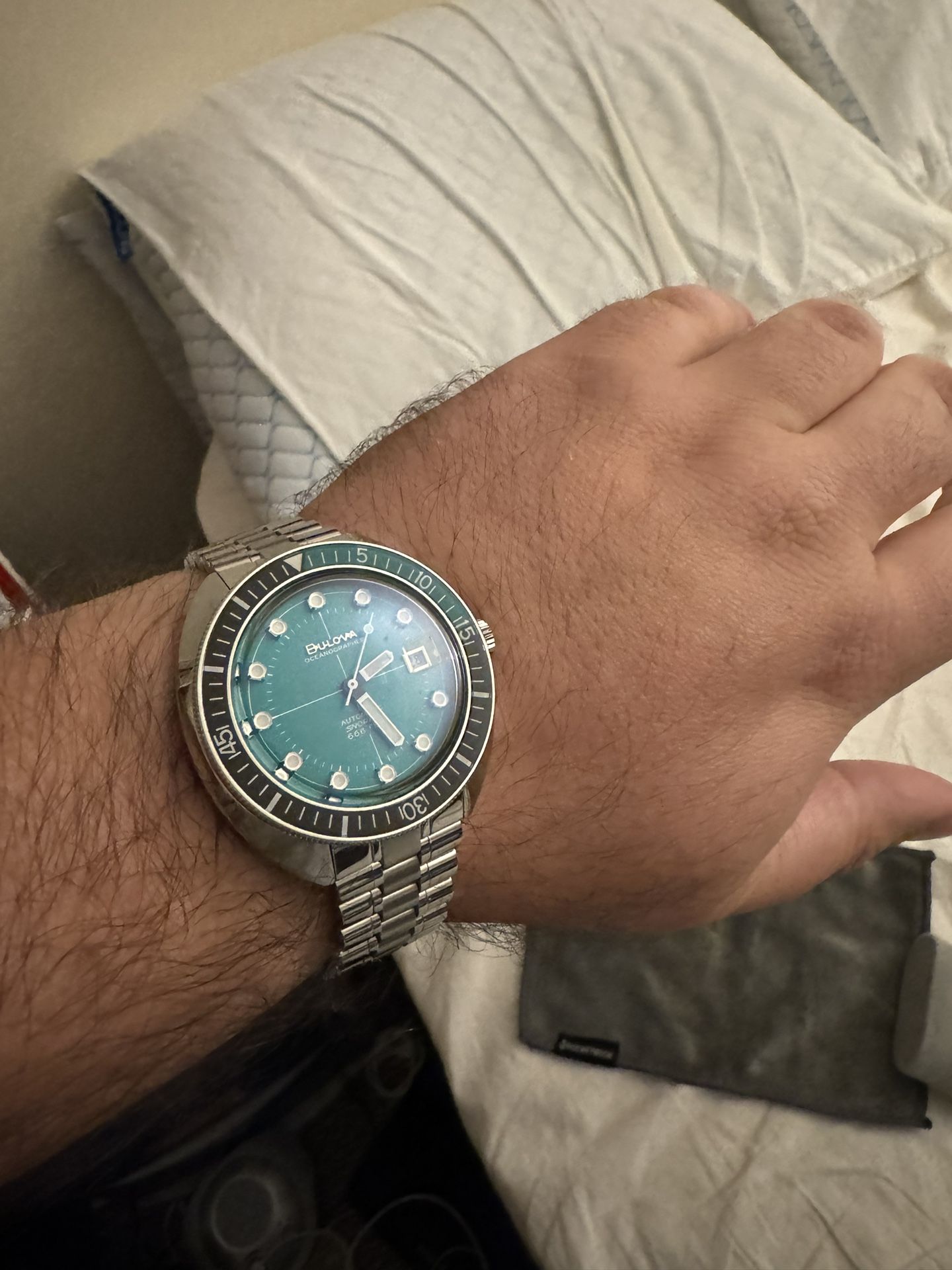 Bulova Devil Diver Oceanographer Green Dial Automatic Watch