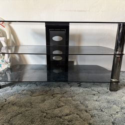 Glass tv stand