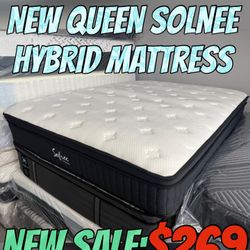 NEW QUEEN SOLNEE HYBRID MATTRESS