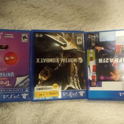 PS4 games, mortal Kombat, FIFA 21, Trevor's universe, $15 for all obo