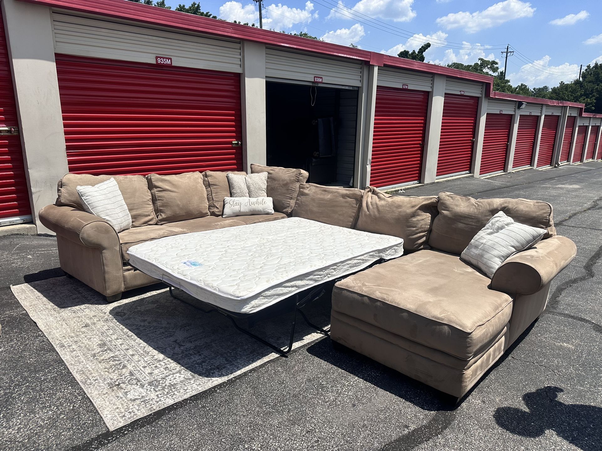 ποΈ FREE DELIVERY β Massive 5-Piece Sectional w/ Ottoman β Super Comfy!