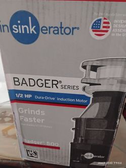 InSinkErator Badger 500, 1/2 HP Continuous Feed Kitchen Garbage Disposal, Badger Series