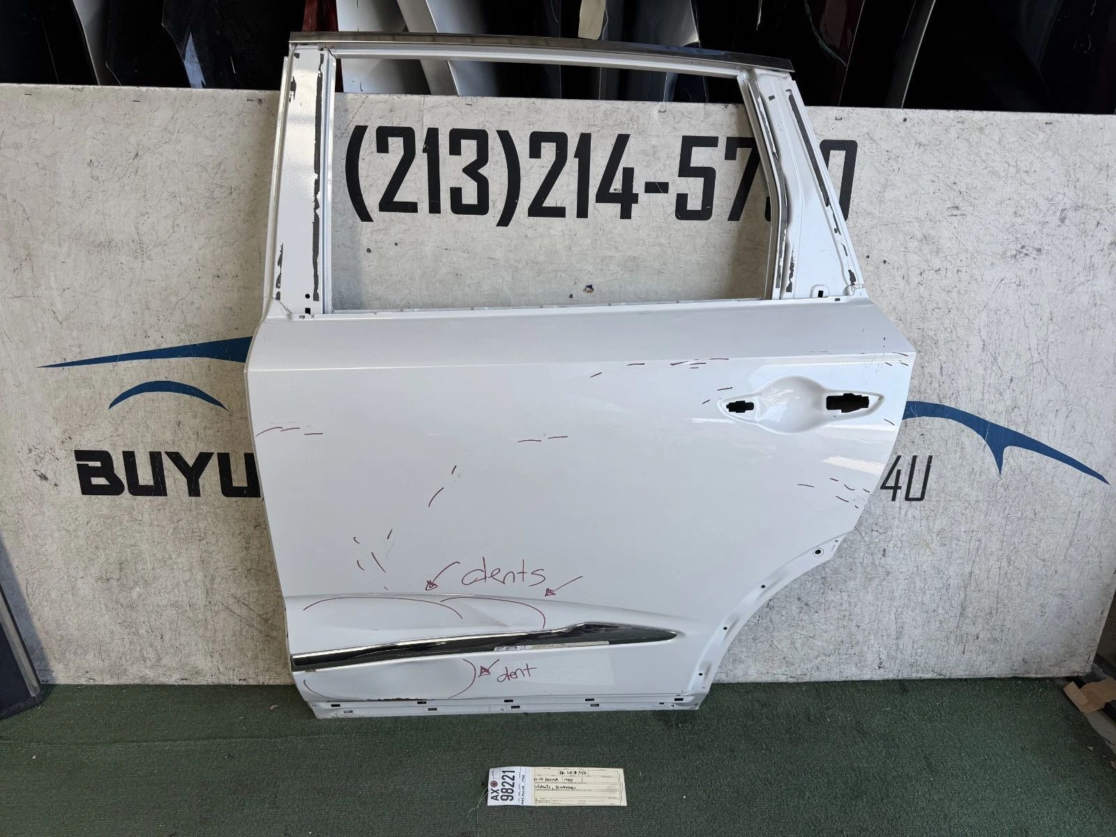 w/dents 2023 - 2024 - 2025 ACURA MDX REAR LEFT DRIVER DOOR OEM AX98221