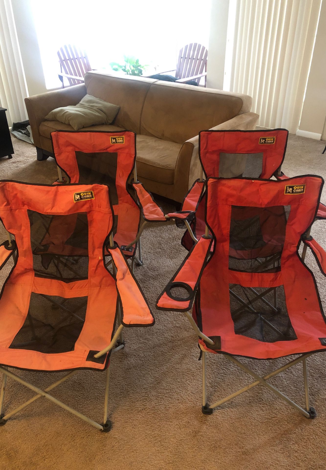 4 Fold Out Camp Chairs