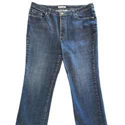 Chicos Platinum Denim Quartz WS Blue Jeans Bootcut Stretch Chico’s Size 3 Short