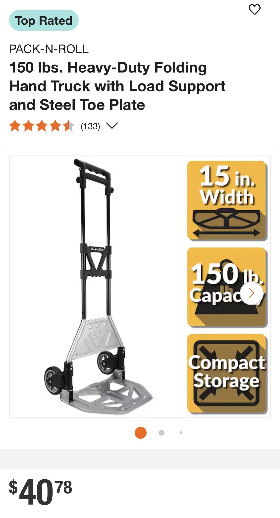 Pack And Roll 150lbs Utility Cart