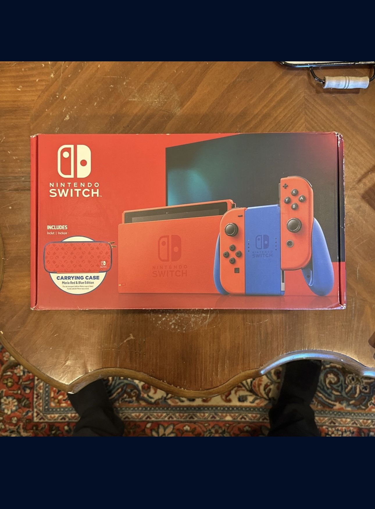 Nintendo Switch Mario Edition With Carrying Case