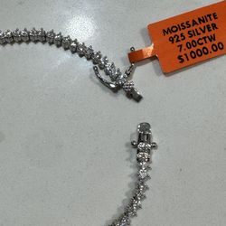 7” Moissanite Tennis Bracelet 7.00 CTW | 925 Sterling Silver | Iced