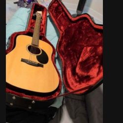 Jasmine JD36-NAT J-Series Acoustic Guitar, Natural With Case & Strap. excellent Condition