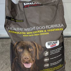 Signature dog food, healthy weight formula.