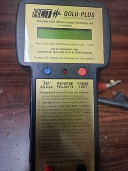 Gold plus intelligent battery tester