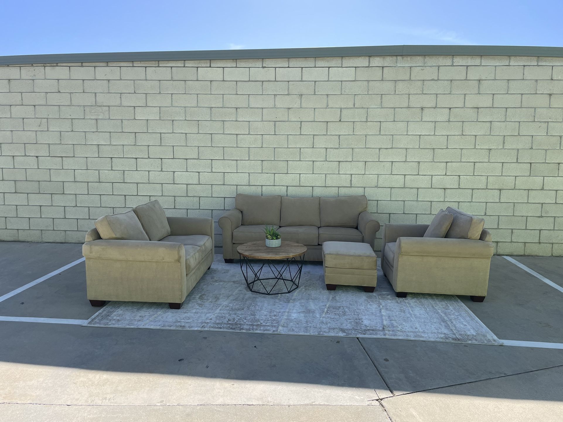 *Free Delivery* Living Spaces Couch Sofa Loveseat Chair Ottoman Set