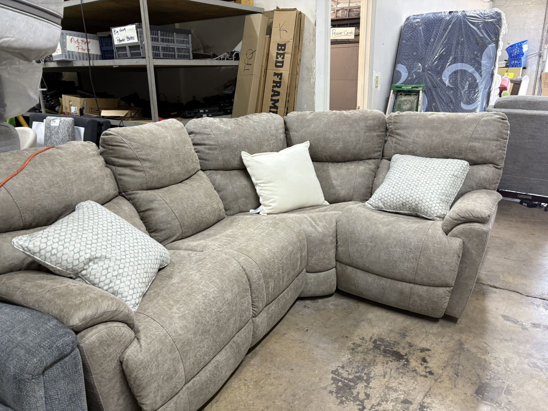 Lazy Boy Power Sofa Couch with Recliners 