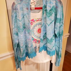 Kids sweater with tank top size L girls