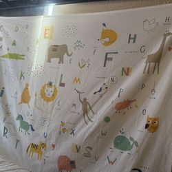 ABC animal wall tapestry for kids