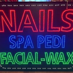 NAILS , FACIAL AND WAXING LED SIGNS