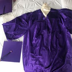 Purple Graduation / Choir Cap And Gown 