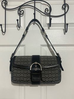 Vintage Coach Y2K 1463 Signature C Soho Double Pocket Shoulder Bag