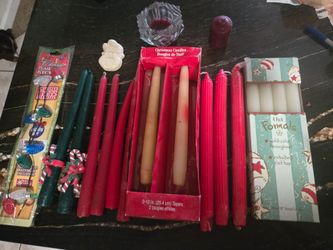 Christmas Candles and Holiday Decor Lot