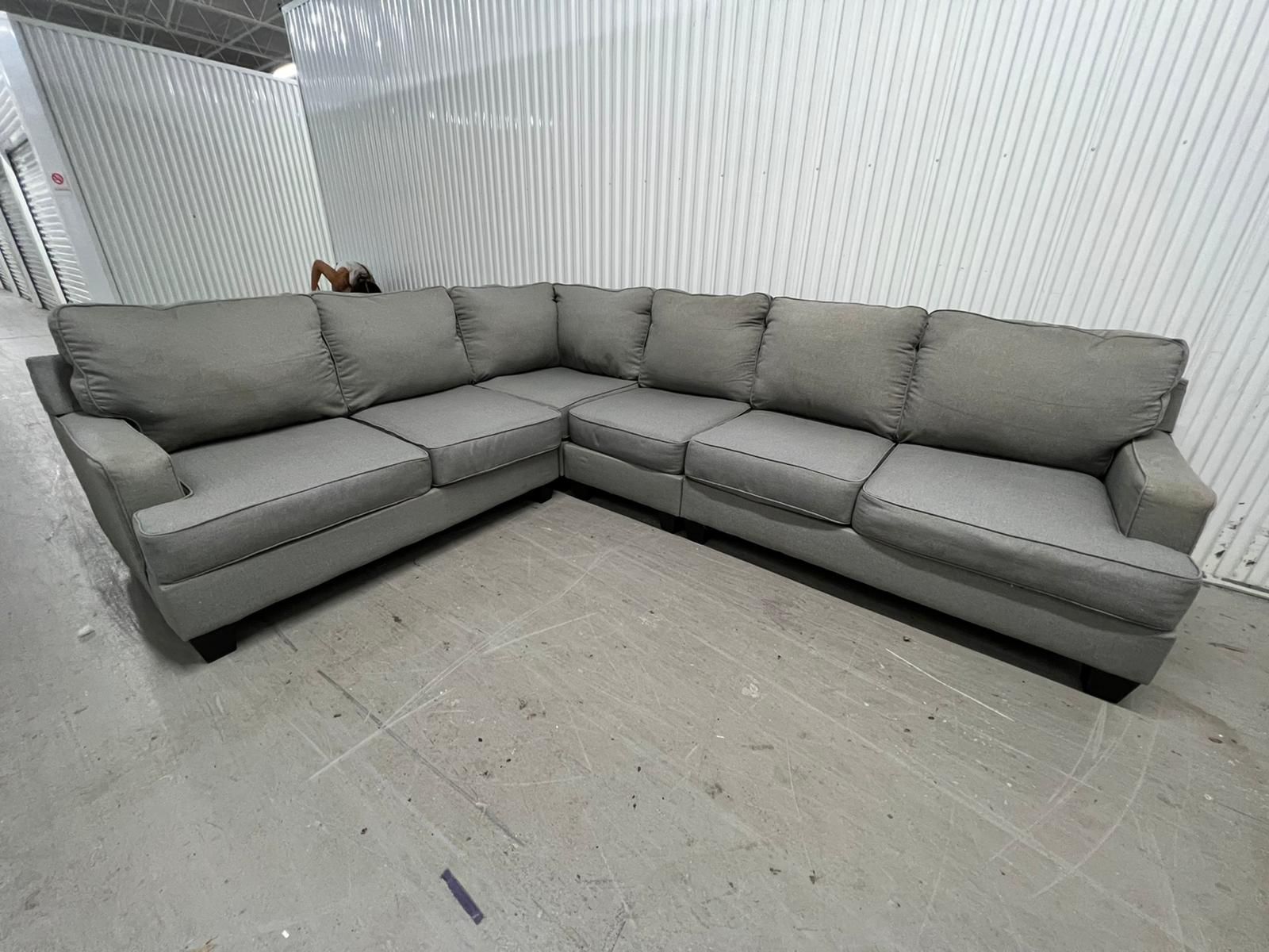 Huge Gray Ashley Fabric Sectional (Free Delivery!)