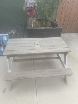 Toddler picnic Table Water/sand Compartment 