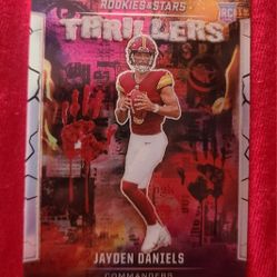 Jayden Daniels Rookies and Stars Sliver Thrillers  Rookie Card 