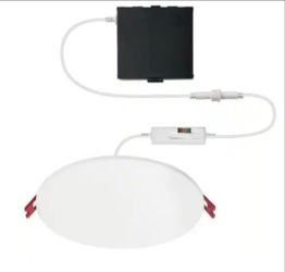 CE Infiniedge Integrated LED 6 in Round Adj Color Temp Canless Recessed Light for Kitchen Bath Living rooms, White