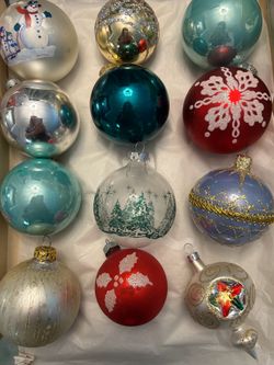 Vintage Christmas, ornaments, Christmas, decorations, and newer ornaments