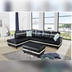 Brand New 2pc Sectional With FREE Ottoman Ready For Delivery 🚚 