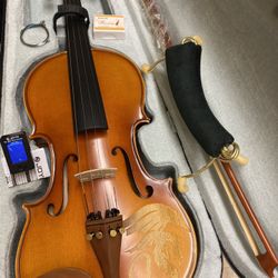 4/4 Dragon Violin with New Bow, Digital Tuner, Shoulder Rest, Extra Strings $240 Firm