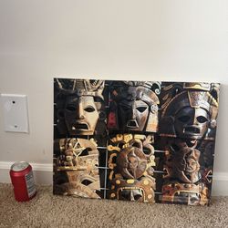 Mayan mask print