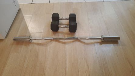 Weight bar and weights new 140