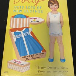 Vintage Dolly Gets Lots of Clothes Paper Dolls Uncut Princess Millinery