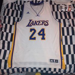 white Kobe Bryant 24 adidas jersey