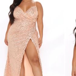 XL Rose Gold Formal Dress 