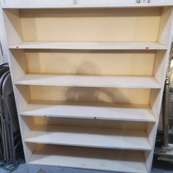 Solid Wood White Bookshelf 