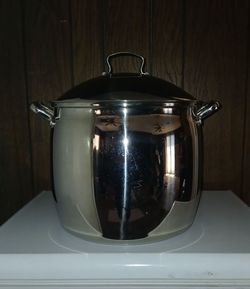 Rare Vintage Belgique Gourmet 20-Quart Copper Bottom Stockpot with Lid