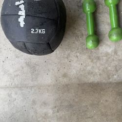 Weight Ball and Small Dumbbells