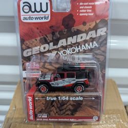 Auto World 1:64 MiJo Exclusives 2018 Jeep Wrangler Rubicon Unlimited 4×4 Yokohama Geolandar Livery 