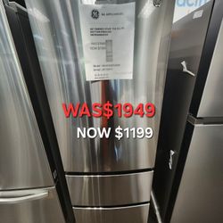 GE ENERGY STAR 11.9 CU. FT. BOTTOM FREEZER REFRIGERATOR 