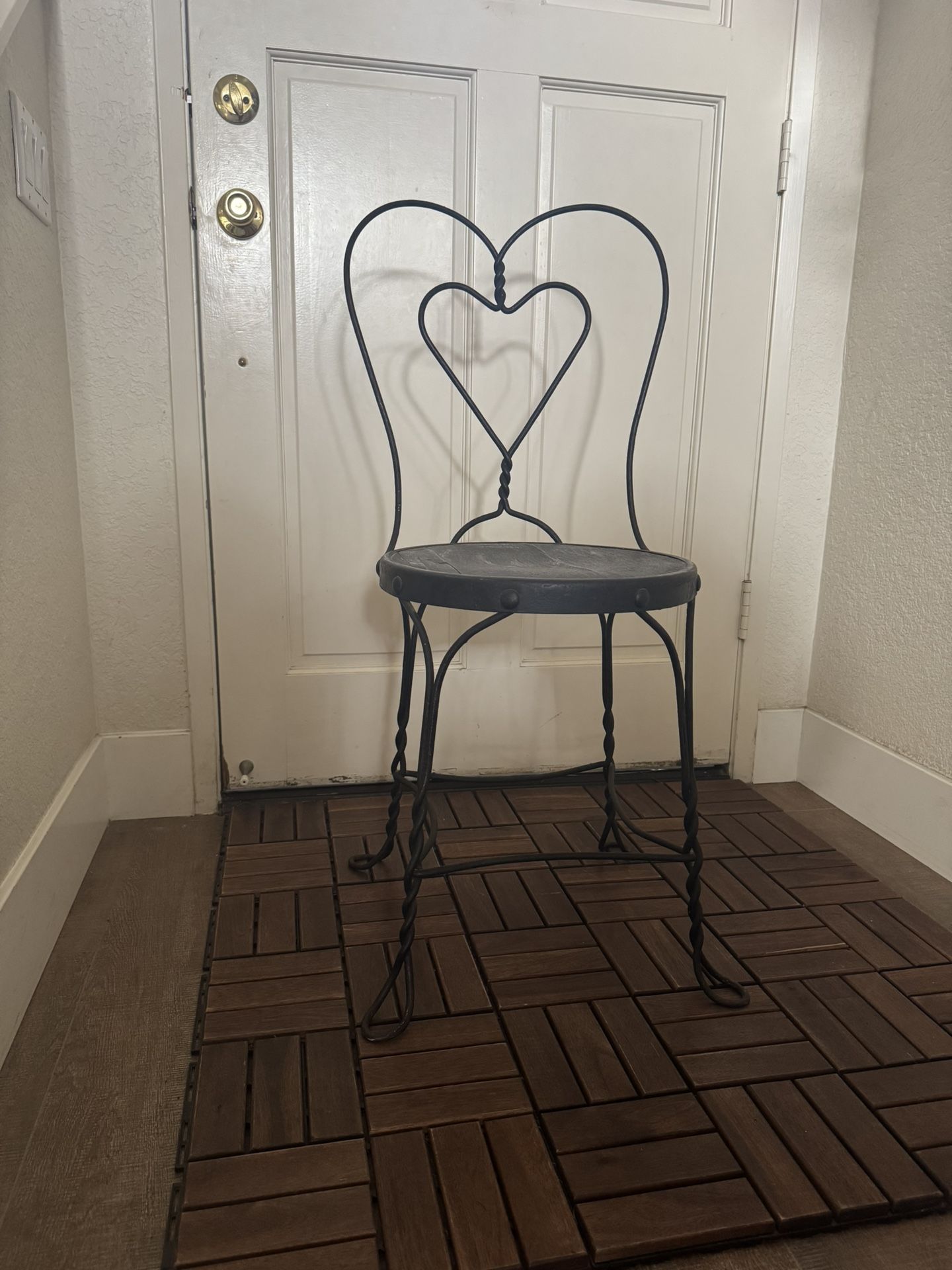 Antique Chair Ice Cream Parlor Style Heart