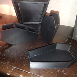 Coffin Makeup Brush Holders And Tray